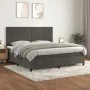 Cama box spring con colchón terciopelo gris oscuro 200x200 cm de , Camas y somieres - Ref: Foro24-3143104, Precio: 575,38 €, ...