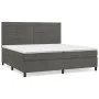 Cama box spring con colchón terciopelo gris oscuro 200x200 cm de , Camas y somieres - Ref: Foro24-3143104, Precio: 575,38 €, ...
