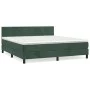 Box spring bed with dark green velvet mattress 180x200 cm by , Beds and slatted bases - Ref: Foro24-3141380, Price: 545,04 €,...