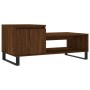 Mesa de centro madera contrachapada roble marrón 100x50x45 cm