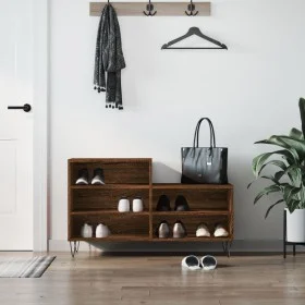 Shoe cabinet made of brown oak plywood, 102x36x60 cm by , Shoe racks and shoe organizers - Ref: Foro24-831395, Price: 54,28 €...