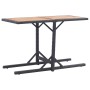 Solid acacia wood garden table with black synthetic rattan by , Garden tables - Ref: Foro24-46456, Price: 69,55 €, Discount: %