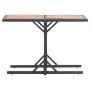 Mesa de jardín madera maciza de acacia y ratán sintético negro de , Mesas de jardín - Ref: Foro24-46456, Precio: 68,69 €, Des...