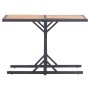 Mesa de jardín madera maciza de acacia y ratán sintético negro de , Mesas de jardín - Ref: Foro24-46456, Precio: 69,55 €, Des...