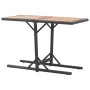 Mesa de jardín madera maciza de acacia y ratán sintético negro de , Mesas de jardín - Ref: Foro24-46456, Precio: 68,69 €, Des...