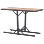Solid acacia wood garden table with black synthetic rattan by , Garden tables - Ref: Foro24-46456, Price: 69,55 €, Discount: %