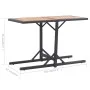 Mesa de jardín madera maciza de acacia y ratán sintético negro de , Mesas de jardín - Ref: Foro24-46456, Precio: 68,69 €, Des...
