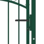 Puerta de jardín con arco superior acero verde 100x175 cm