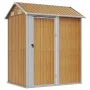 Galvanized light brown steel garden shed 192x152.5x237cm by , Sheds - Ref: Foro24-364533, Price: 272,12 €, Discount: %