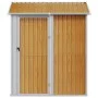 Gartenhaus aus verzinktem Stahl hellbraun 192x152,5x237cm von , Schuppen - Ref: Foro24-364533, Preis: 271,27 €, Rabatt: %