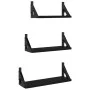 Estantes de pared 3 pzas madera de ingeniería negro de , Estantes y estanterías - Ref: Foro24-836318, Precio: 20,84 €, Descue...