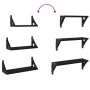 Estantes de pared 3 pzas madera de ingeniería negro by , Shelves and shelves - Ref: Foro24-836318, Price: 21,15 €, Discount: %