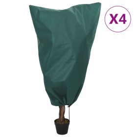 Cubierta para plantas con cordón 4 uds 70 g/m² 0,8x0,8m