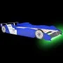 Cama infantil con forma de coche carreras y LED 90x200 cm azul by vidaXL, Cribs and beds for children - Ref: Foro24-243937, P...