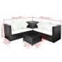 4-piece garden furniture set with black synthetic rattan cushions by vidaXL, Garden sets - Ref: Foro24-42893, Price: 465,51 €...