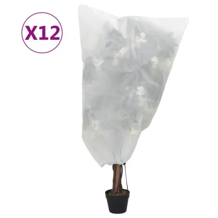 Cubiertas para plantas con cordón 12 uds 70 g/m² 0,8x0,8 m de , Accesorios de jardinería - Ref: Foro24-3203545, Precio: 23,62...