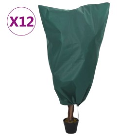 Cubiertas para plantas con cordón 12 uds 70 g/m² 0,8x1 m