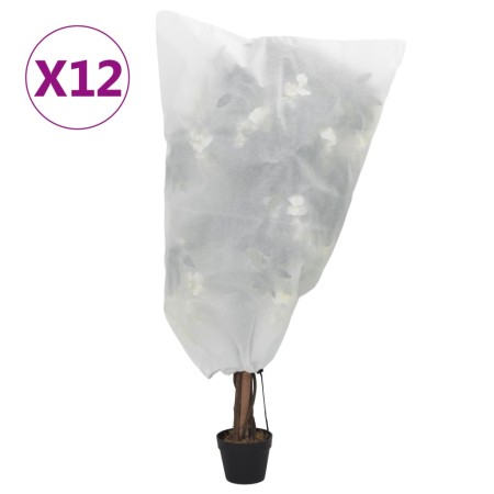 Cubiertas para plantas con cordón 12 uds 70 g/m² 0,8x1,2 m