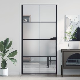 Interior black thin door glass and aluminum 102.5x201.5 cm by , Doors for the home - Ref: Foro24-155130, Price: 225,57 €, Dis...