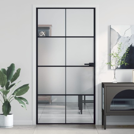 Schlankes schwarzes Türinnenglas und Aluminium 102,5x201,5 cm von , Türen für zu Hause - Ref: Foro24-155130, Preis: 225,57 €,...