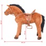 Braunes ausgestopftes stehendes Spielzeugpferd von vidaXL, Stofftiere - Ref: Foro24-91309, Preis: 89,69 €, Rabatt: %
