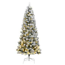Árbol de Navidad artificial con bisagras 300 LED y nieve 180 cm