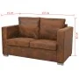 vidaXl 2-Sitzer-Sofa 137 x 73 x 82 cm, Kunstleder von vidaXL, Sofas - Ref: Foro24-244702, Preis: 402,82 €, Rabatt: %
