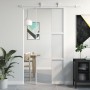 Weiße Schiebetür aus gehärtetem Glas und Aluminium, 76 x 205 cm von , Türen für zu Hause - Ref: Foro24-155204, Preis: 139,63 ...