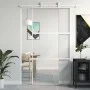 Weiße Schiebetür aus gehärtetem Glas und Aluminium, 102,5 x 205 cm von , Türen für zu Hause - Ref: Foro24-155206, Preis: 161,...
