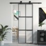 Schiebetür aus gehärtetem Glas und schwarzem Aluminium, 76 x 205 cm von , Türen für zu Hause - Ref: Foro24-155210, Preis: 148...