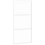 White tempered glass and aluminum sliding door 102.5x205 cm by , Doors for the home - Ref: Foro24-155206, Price: 164,31 €, Di...