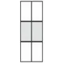 Schiebetür aus gehärtetem Glas und schwarzem Aluminium, 76 x 205 cm von , Türen für zu Hause - Ref: Foro24-155210, Preis: 146...