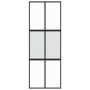 Schiebetür aus gehärtetem Glas und schwarzem Aluminium, 76 x 205 cm von , Türen für zu Hause - Ref: Foro24-155210, Preis: 148...