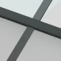 Schiebetür aus gehärtetem Glas und schwarzem Aluminium, 76 x 205 cm von , Türen für zu Hause - Ref: Foro24-155210, Preis: 146...