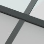 Schiebetür aus gehärtetem Glas und schwarzem Aluminium, 76 x 205 cm von , Türen für zu Hause - Ref: Foro24-155210, Preis: 148...