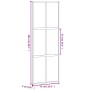 Schiebetür aus gehärtetem Glas und schwarzem Aluminium, 76 x 205 cm von , Türen für zu Hause - Ref: Foro24-155210, Preis: 148...