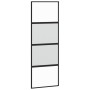 Puerta corredera vidrio templado y aluminio negra 76x205 cm de , Puertas para el hogar - Ref: Foro24-155219, Precio: 188,98 €...