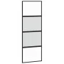 Schiebetür aus gehärtetem Glas und schwarzem Aluminium, 76 x 205 cm von , Türen für zu Hause - Ref: Foro24-155219, Preis: 162...