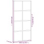 Schiebetür aus gehärtetem Glas und schwarzem Aluminium, 102,5 x 205 cm von , Türen für zu Hause - Ref: Foro24-155227, Preis: ...