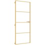 Goldene Innentür aus gehärtetem Glas und Aluminium, 83 x 201,5 cm von , Türen für zu Hause - Ref: Foro24-155137, Preis: 202,3...
