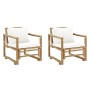 Garden chairs with cushions 2 units bamboo by vidaXL, Garden chairs - Ref: Foro24-43158, Price: 175,22 €, Discount: %