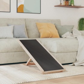 Hunderampe aus massivem grauem Tannenholz 100x40 cm von , Stufen und Rampen für Haustiere - Ref: Foro24-172417, Preis: 106,24...