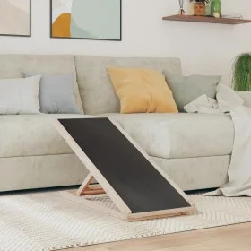 Hunderampe aus massivem grauem Tannenholz 100x40 cm von , Stufen und Rampen für Haustiere - Ref: Foro24-172417, Preis: 72,84 ...