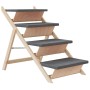 Hundeleiter aus massivem grauem Tannenholz 105x47 cm von , Stufen und Rampen für Haustiere - Ref: Foro24-172420, Preis: 99,92...