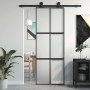 Schiebetür aus gehärtetem Glas und schwarzem Aluminium 76x205 cm. von , Türen für zu Hause - Ref: Foro24-155207, Preis: 208,8...