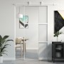 Schiebetür aus gehärtetem Glas und weißem Aluminium 90x205 cm von , Türen für zu Hause - Ref: Foro24-155205, Preis: 172,21 €,...