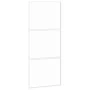Schiebetür aus gehärtetem Glas und weißem Aluminium 90x205 cm von , Türen für zu Hause - Ref: Foro24-155205, Preis: 176,13 €,...