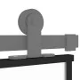 Puerta corredera vidrio templado y aluminio negra 76x205 cm de , Puertas para el hogar - Ref: Foro24-155207, Precio: 195,62 €...