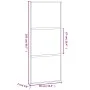 Schiebetür aus gehärtetem Glas und weißem Aluminium 90x205 cm von , Türen für zu Hause - Ref: Foro24-155205, Preis: 176,13 €,...
