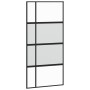 Puerta corredera vidrio templado y aluminio negra 102,5x205 cm de , Puertas para el hogar - Ref: Foro24-155230, Precio: 251,2...
